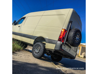 Porte roue sur porte arrière gauche Sprinter III après 2018 INOX N4-Offroad